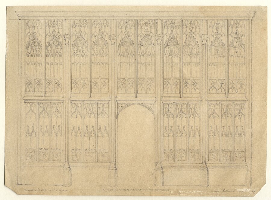 Screen in the south aisle of Walsoken Church, Norfolk
